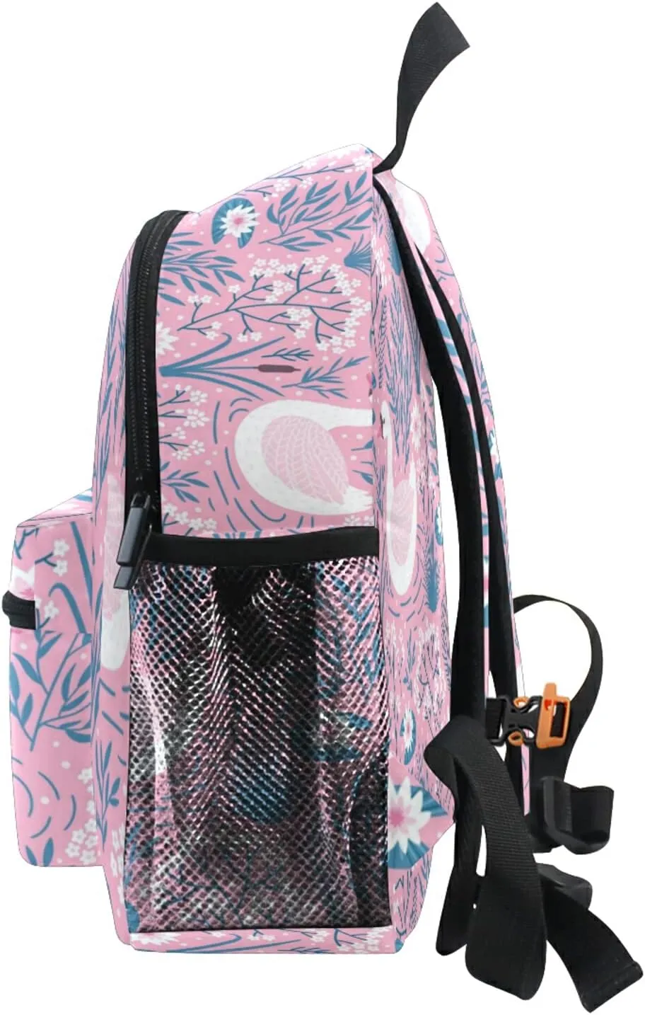 Kids Backpack for Girls Pink Swan Cute Toddler Bags Children Preschool Kindergarten Small Chest Strap 3-8 Years Old