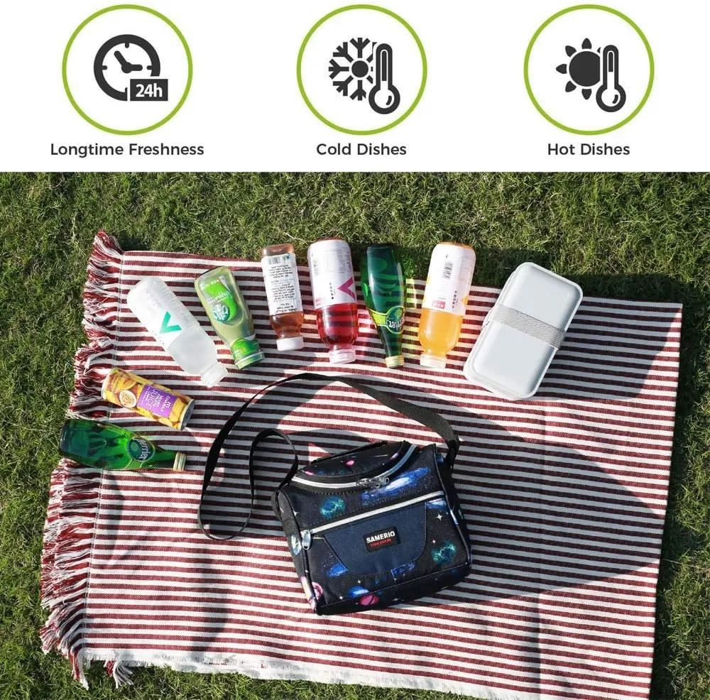 Kids Lunch Box insulated Lunch Bag Lunch Organizer Cooler Bento Bags for School Work/Girls Boys Children Studen