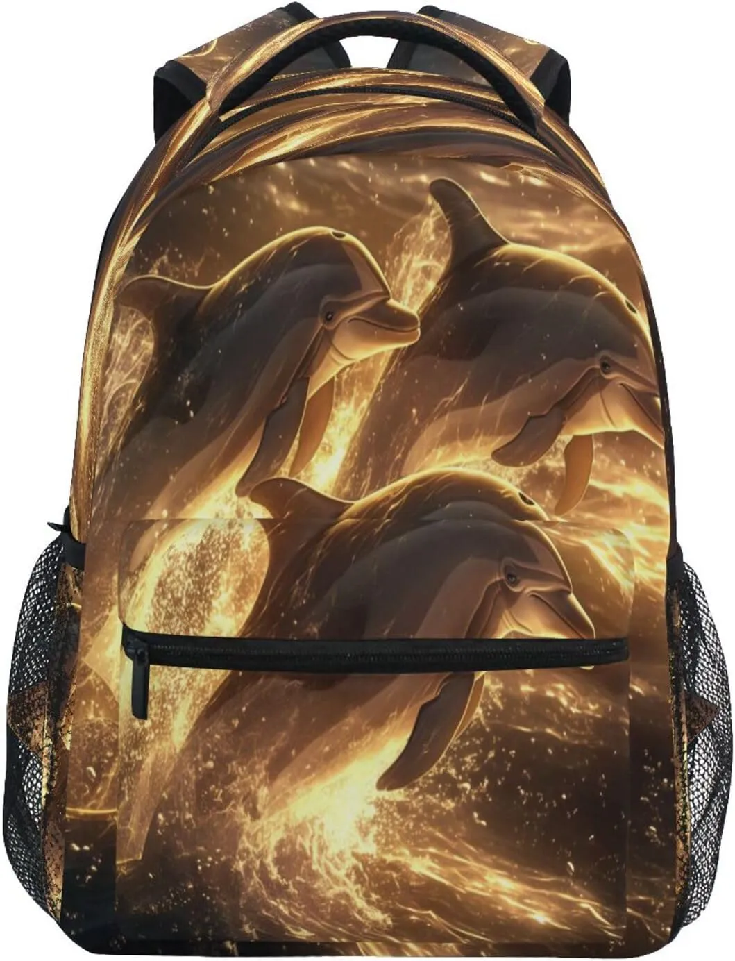 Kigai Dolphin Jump Travel Backpack for Men and Women Lightweight College Laptop Backpack Business Computer Bag Shoulder Bag Casual Daypack