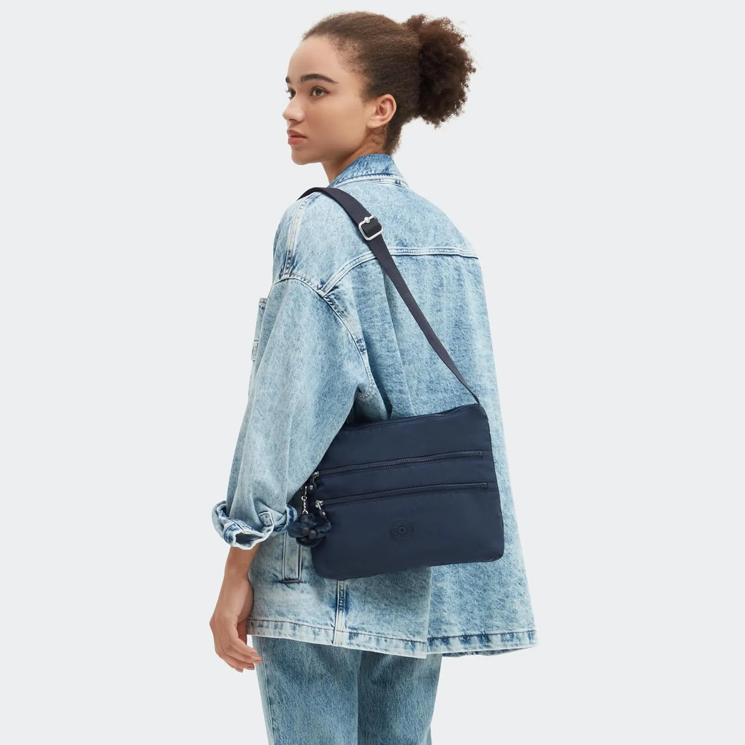 Kipling Women’s Alvar Crossbody, Super Light, Durable Messenger, Nylon Shoulder Bag