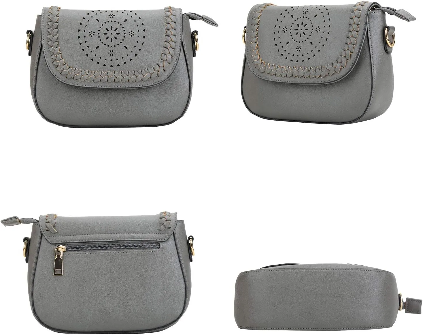 KKXIU Crossbody Bags for Women Hollow Purses with Adjustable Strap