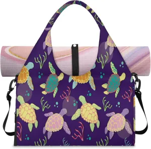 KOBLEN Yoga Gym Bags for Women Duffel Bag with Shoe Compartment and Yoga Mat Portable Weekender Bags for Pilates Travel Offices Workout Beach