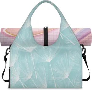 KOBLEN Yoga Gym Bags for Women Duffel Bag with Shoe Compartment and Yoga Mat Portable Weekender Bags for Pilates Travel Offices Workout Beach