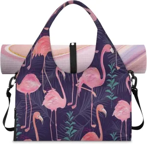 KOBLEN Yoga Gym Bags for Women Duffel Bag with Shoe Compartment and Yoga Mat Portable Weekender Bags for Pilates Travel Offices Workout Beach