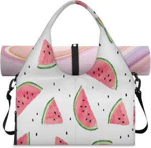 KOBLEN Yoga Gym Bags for Women Duffel Bag with Shoe Compartment and Yoga Mat Portable Weekender Bags for Pilates Travel Offices Workout Beach