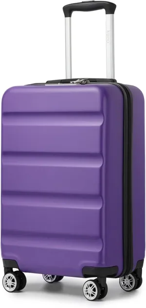 Kono Carry On Luggage 22x14x9 Airline Approved Lightweight Small Travel Suitcase with Spinner Wheels Hard Shell TSA Carry-On Purple