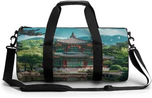 Korean Architecture Palace of Koreas Lightweight Gym Bag for Men Women Travel Duffel Bag Sports Workout Bag with Adjustable Strap