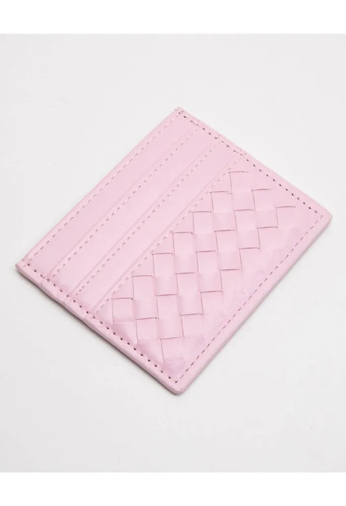 Kori Woven Cardholder-Light Pink