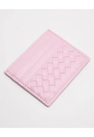 Kori Woven Cardholder-Light Pink