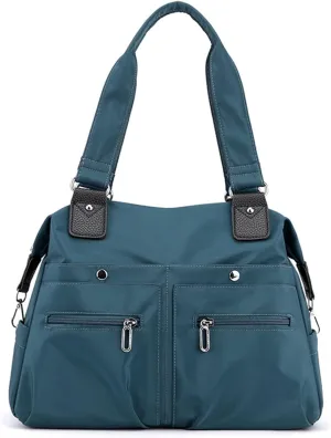 Langrents Nylon Waterproof Tote Bag, Langrents Large Capacity Multi Pocket Shoulder Bag, Handbags Purses Travel Bag