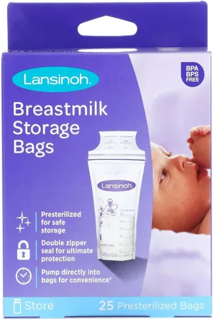 Lansinoh Breastmilk Storage Bags - 25 ct - 2 Pk