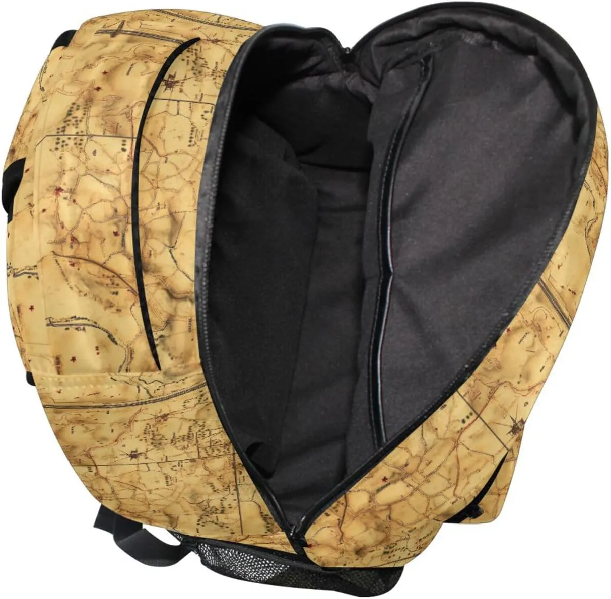 Laptop Backpack for Teens Boys Girls Fashion Personal Backpack with Chest Strap for Travel Trip Vintage Game Map