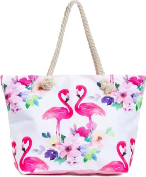 Large Beach Tote Bag, Top Zipper Boat Bag