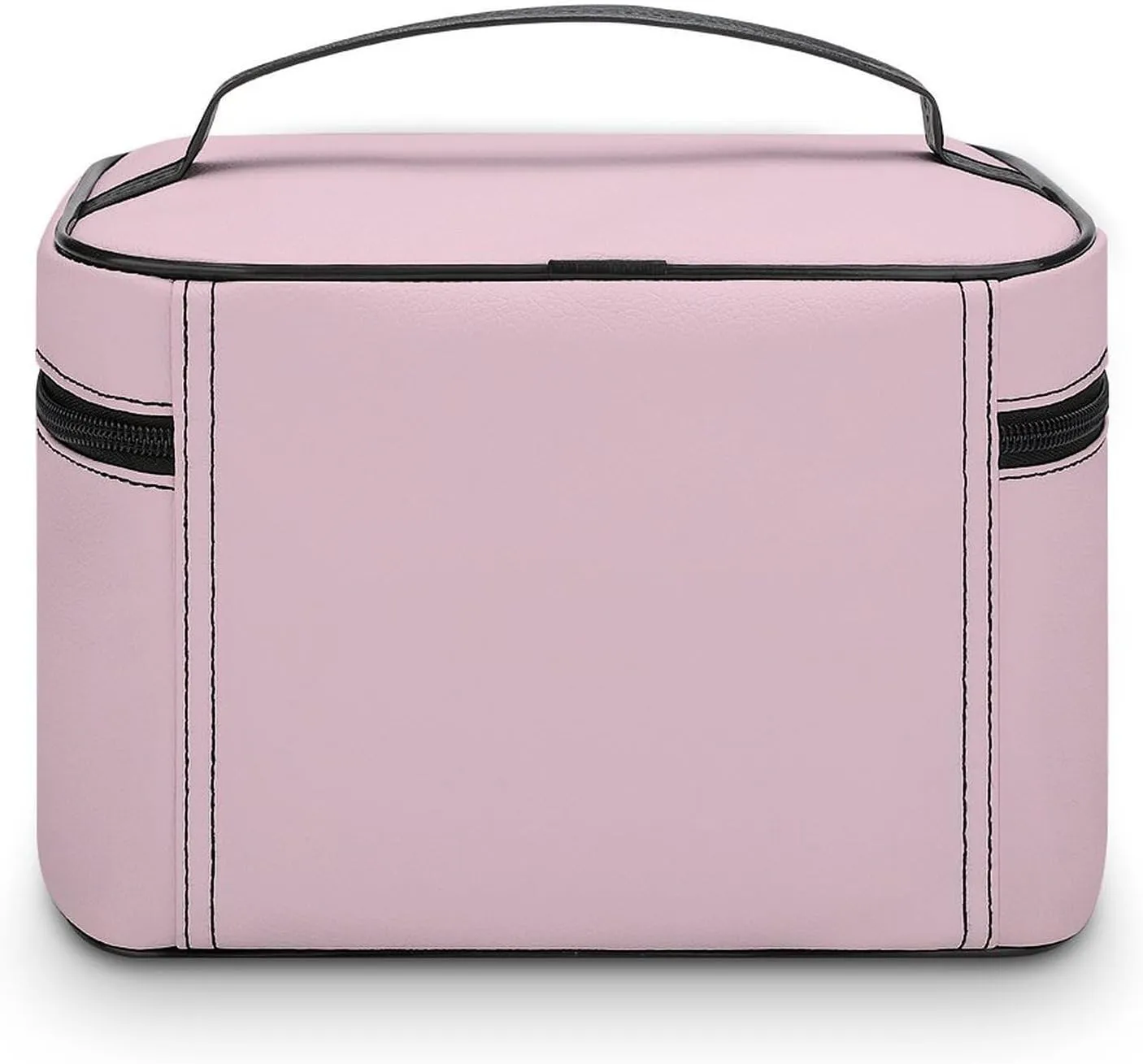 Large Makeup Bag, Pale Pink Rose Cosmetic Bag for Women Girls, Portable Toiletry Bag, Travel Make Up Organizer Bag