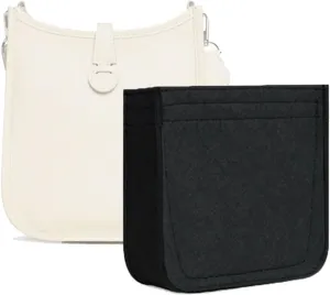 Lckaey Purse Insert Organizer for Evelyne 16 mini Bags TPM Insert- Handbag Organizer-1003black-S