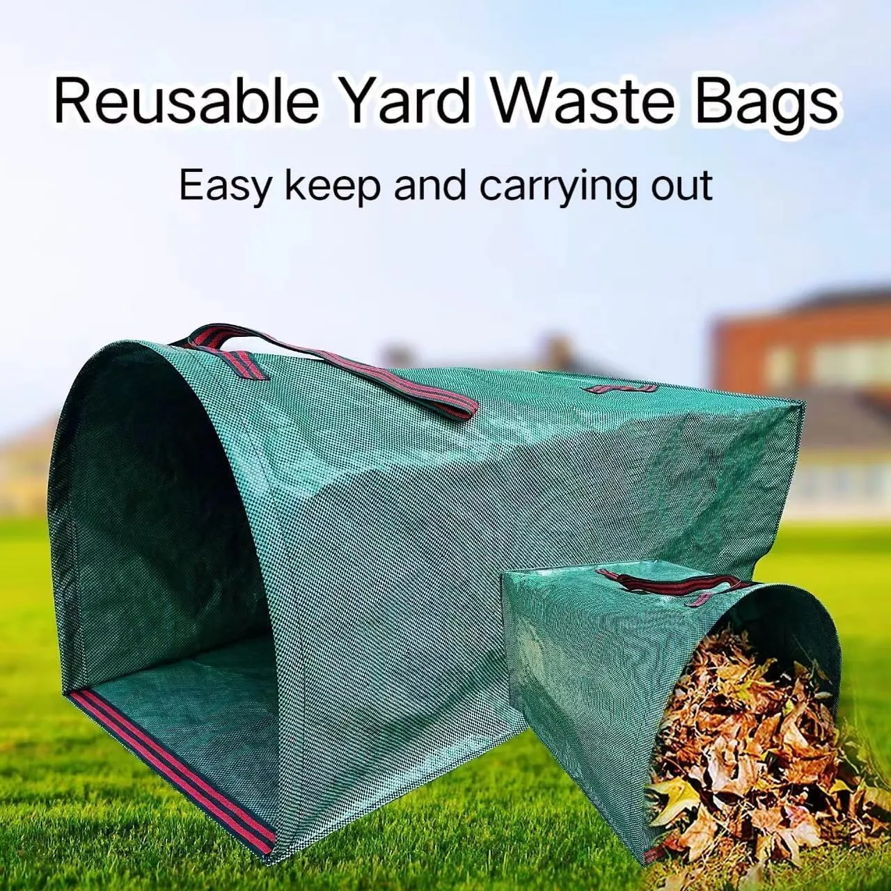 Leaf Bag Holder,Garden Bags for Debris,Collapsible Yard Waste Bag, Lawn and Leaf Bags,Reusable Yard Garden Bags for Leaves Lawn Trash,Camping Yard Recycling Bags for Parties,Laundry,Camping