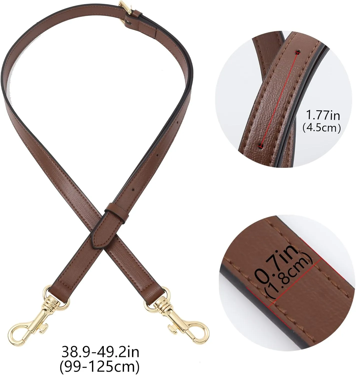 Leather Shoulder Strap Crossbody Adjustable for Ophidia,Bamboo,Diana Junbo and Tote,Purse,Handbags Replacement Accessories