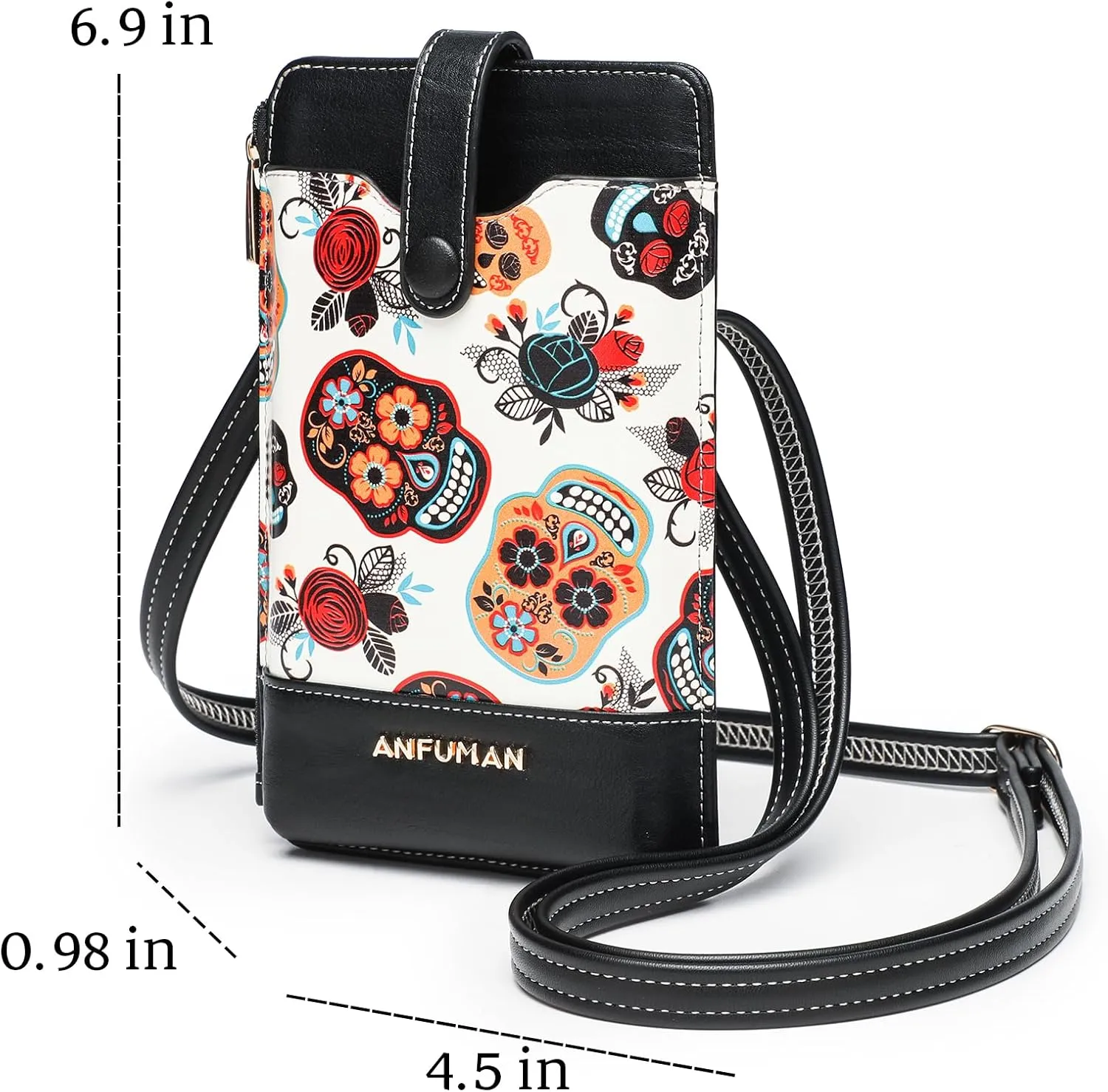 Leather Small Crossbody Bags for Women Designer Cell Phone Bag Wallet Purses Adjustable Strap