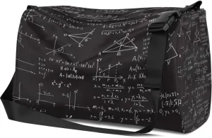 Leather Sport Gym Bag Mathematical Formula Weekender Bag for Women and Men Carry On Bag Calculation Formula Travel Duffel Bag