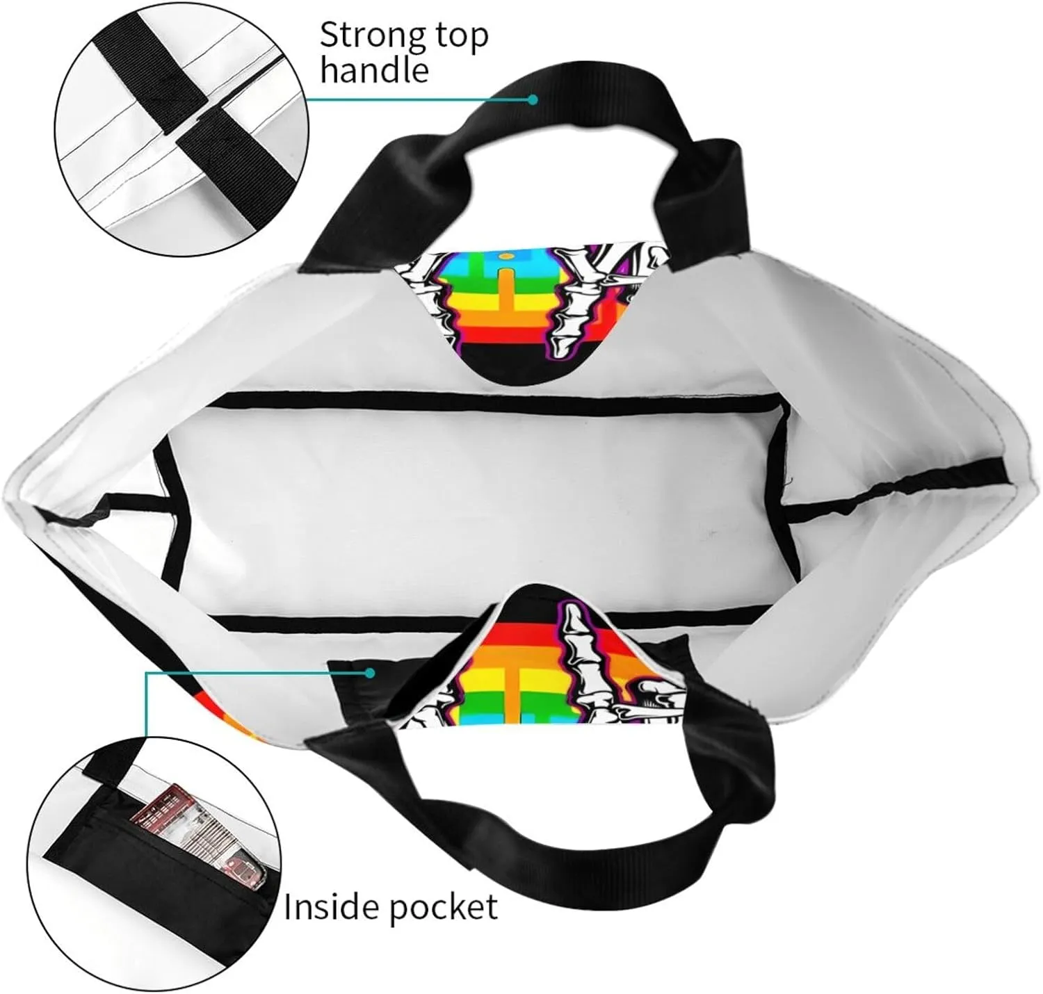 LGBT Pride Rainbow Gay pride day Women's Tote Bag Large Capacity Single Shoulder Bags Handbag for Shopping Work