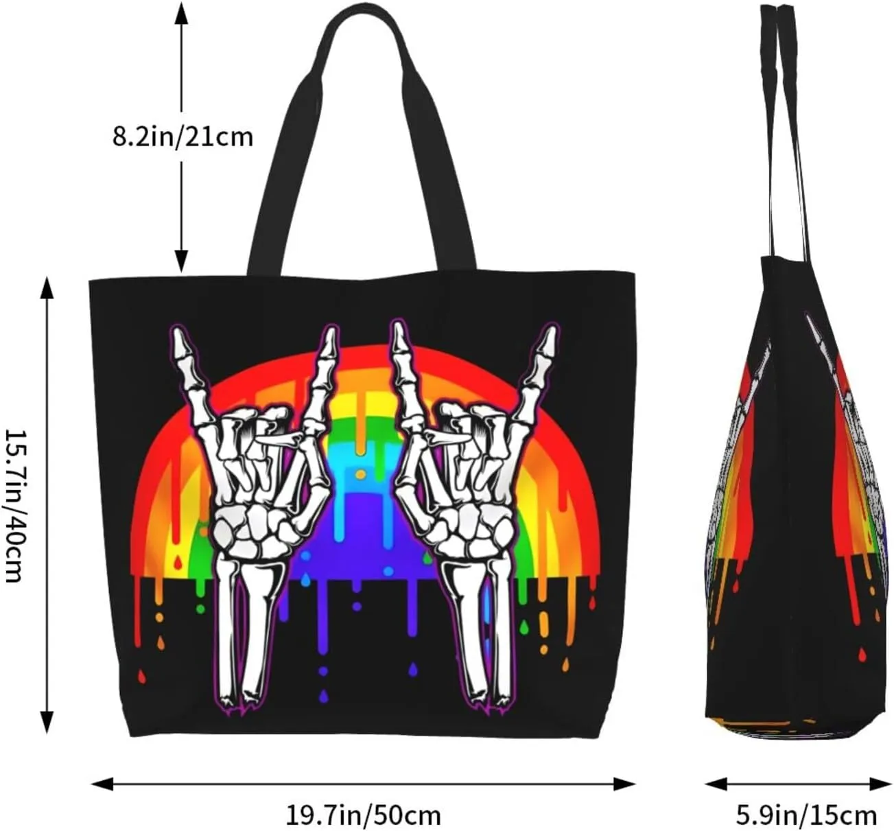 LGBT Pride Rainbow Gay pride day Women's Tote Bag Large Capacity Single Shoulder Bags Handbag for Shopping Work
