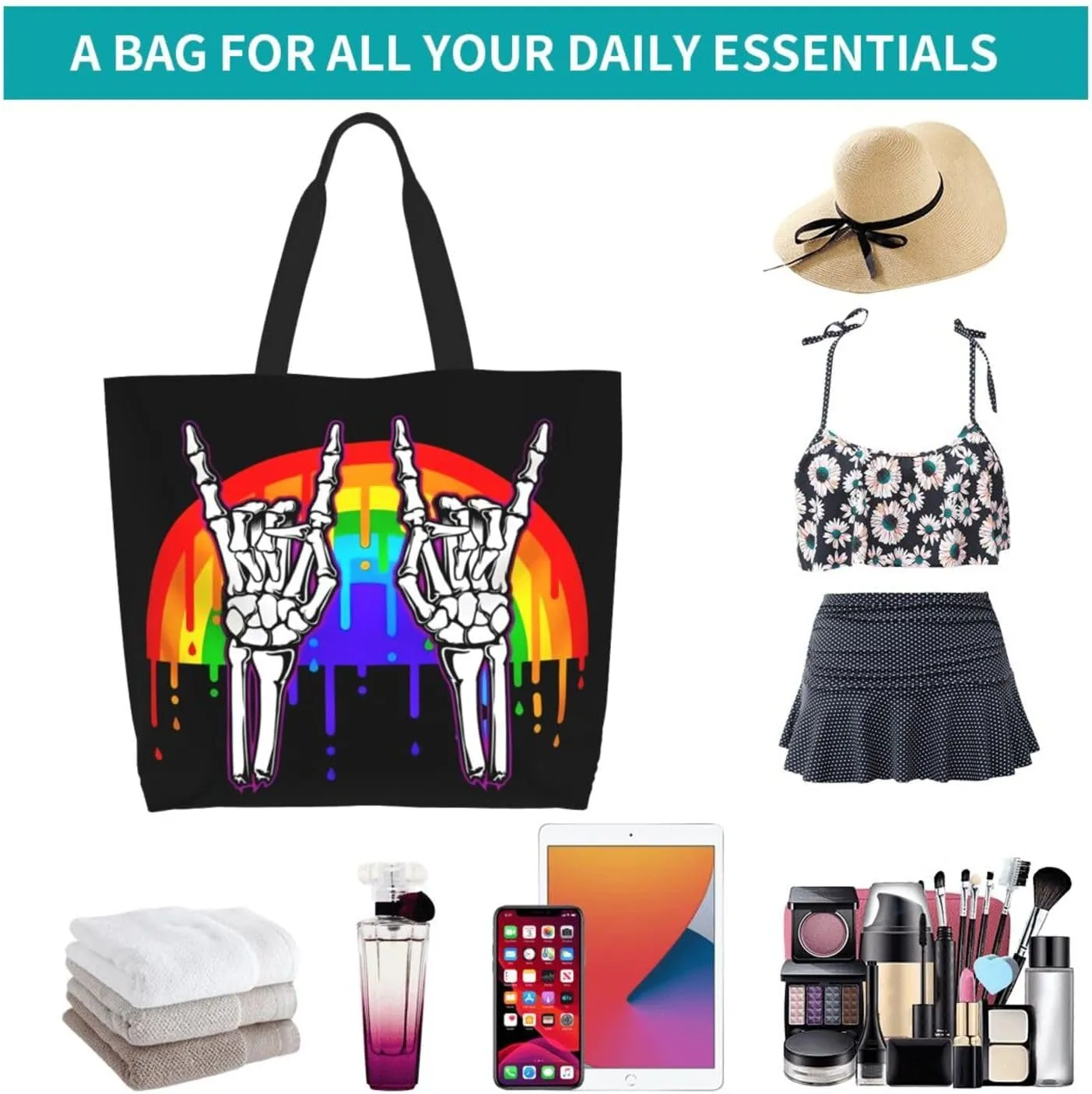 LGBT Pride Rainbow Gay pride day Women's Tote Bag Large Capacity Single Shoulder Bags Handbag for Shopping Work