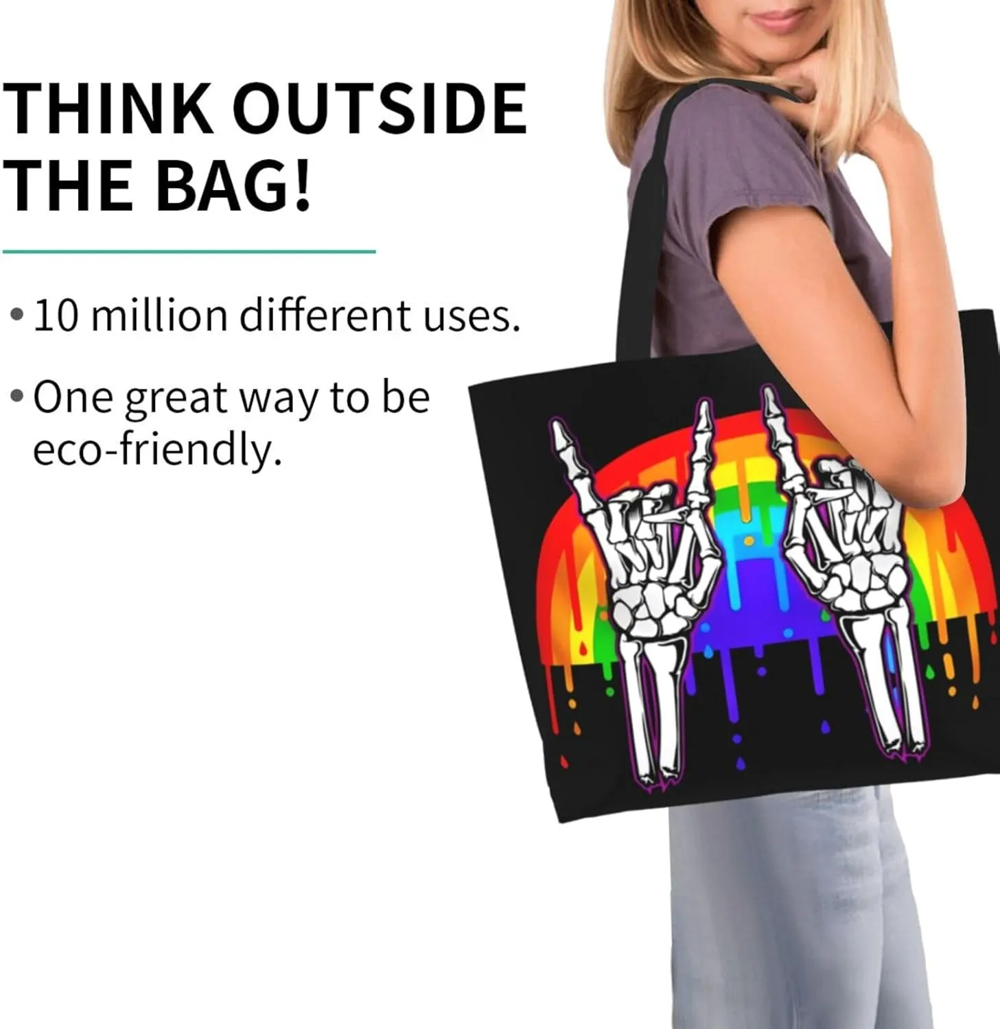 LGBT Pride Rainbow Gay pride day Women's Tote Bag Large Capacity Single Shoulder Bags Handbag for Shopping Work