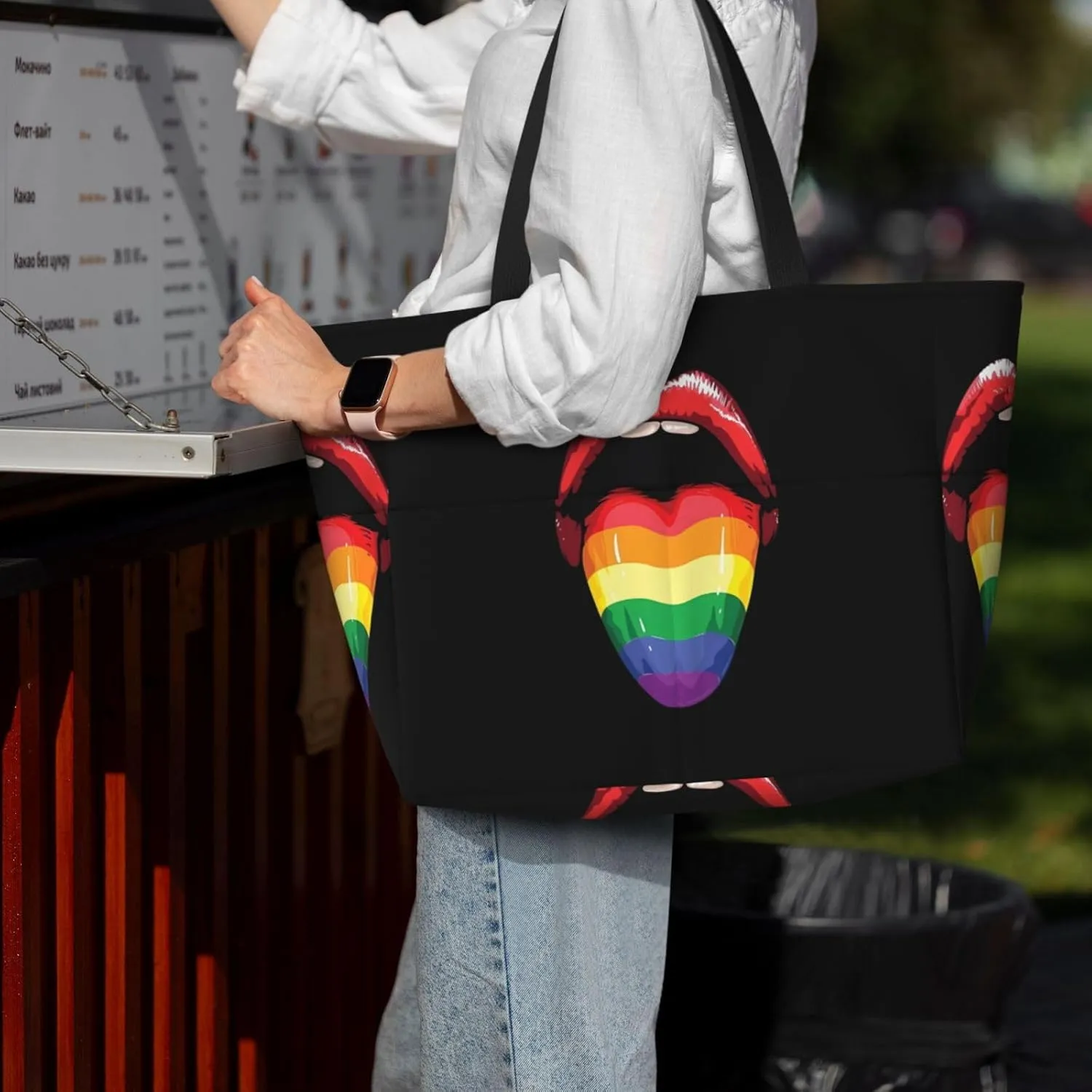 LGBT Pride Rainbow Gay proud Large Capacity Travel Bag Lightweight Shopping Handbag Beach Tote Bags Work Bag