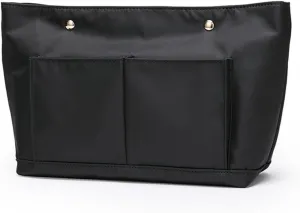 Lightweight Handbag Organizers Insert with Multiple Pockets Handbag Organizer for Storage and Organization Cosmetic Bag (Nylon-black,M)