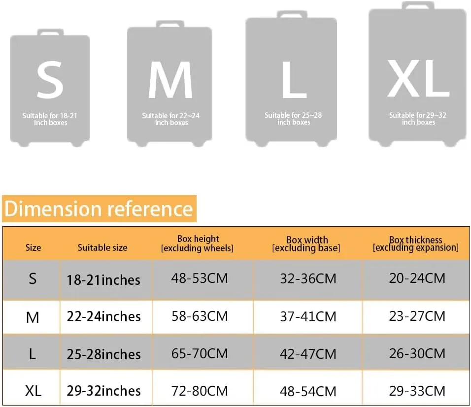 Lightweight Suitcase Cover - Fashion Luggage Covers with Stylish Prints Anti-Scratch Design Lightweight for Airplane Checked Bags Airplane