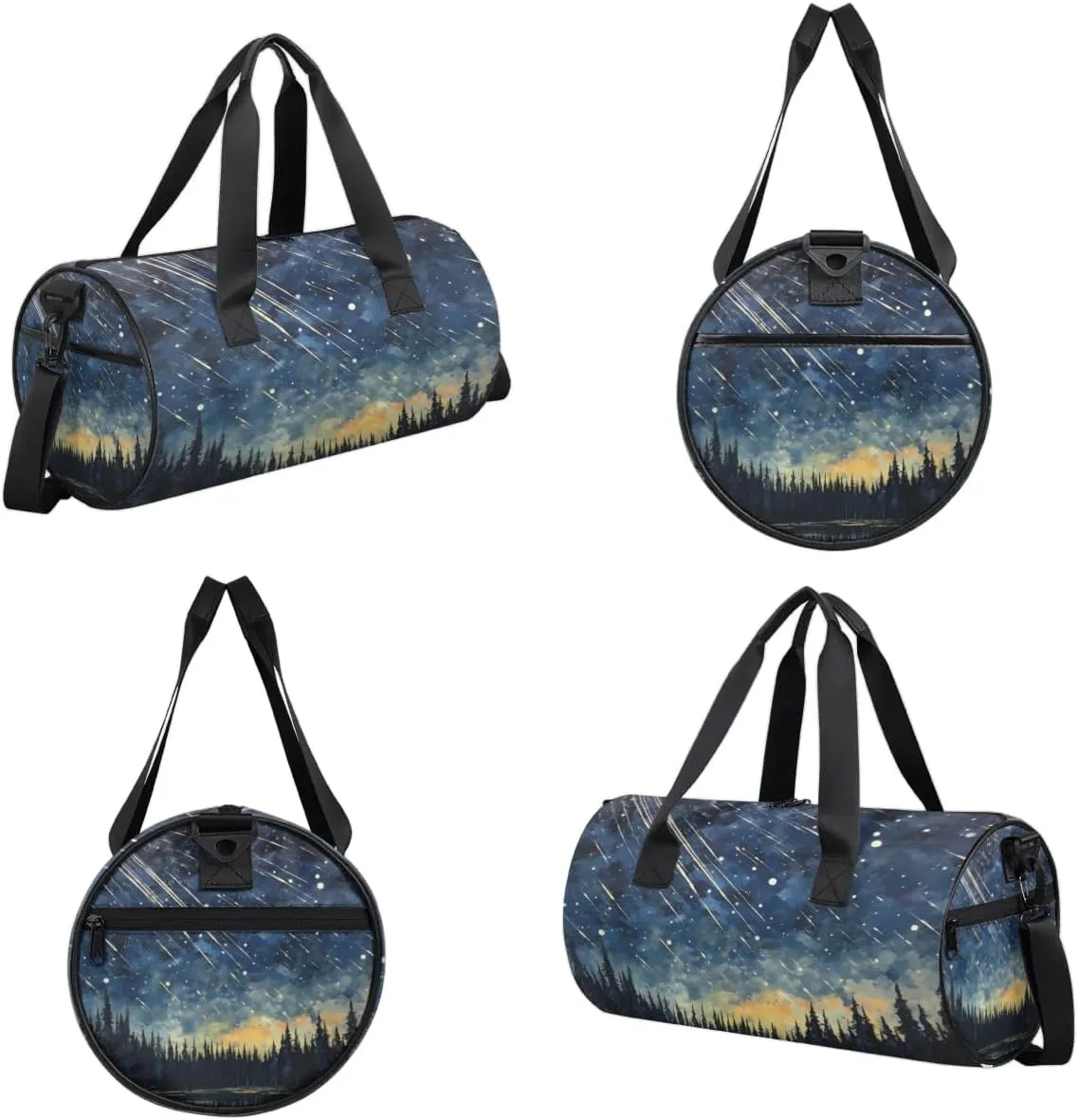 Lightweight Travel Duffle Bag Beautiful Starry Sky Gym Bag for Women Men Stylish Small Duffle Bag for Fitness Yoga Travel Overnight Sport