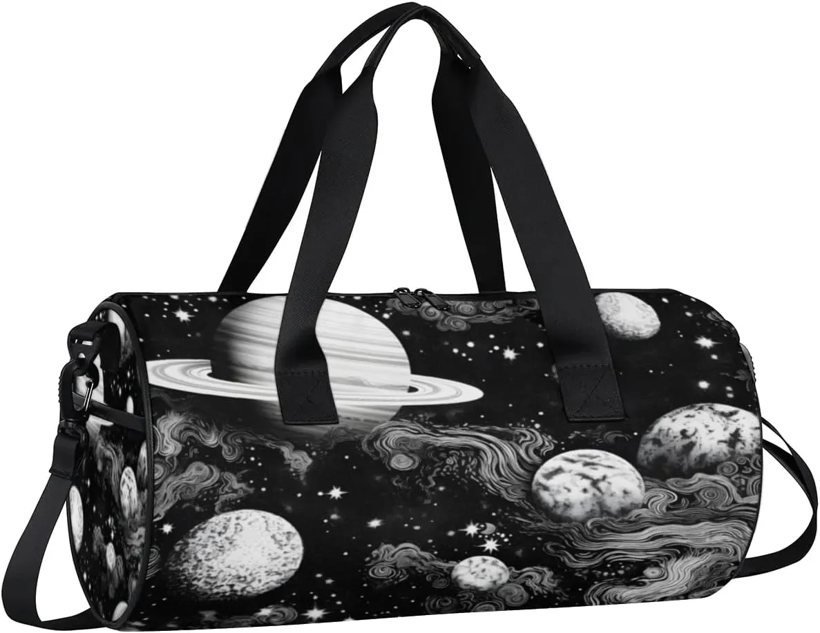 Lightweight Travel Duffle Bag Mysterious Planets Gym Bag for Women Men Stylish Small Duffle Bag for Fitness Yoga Travel Overnight Sport