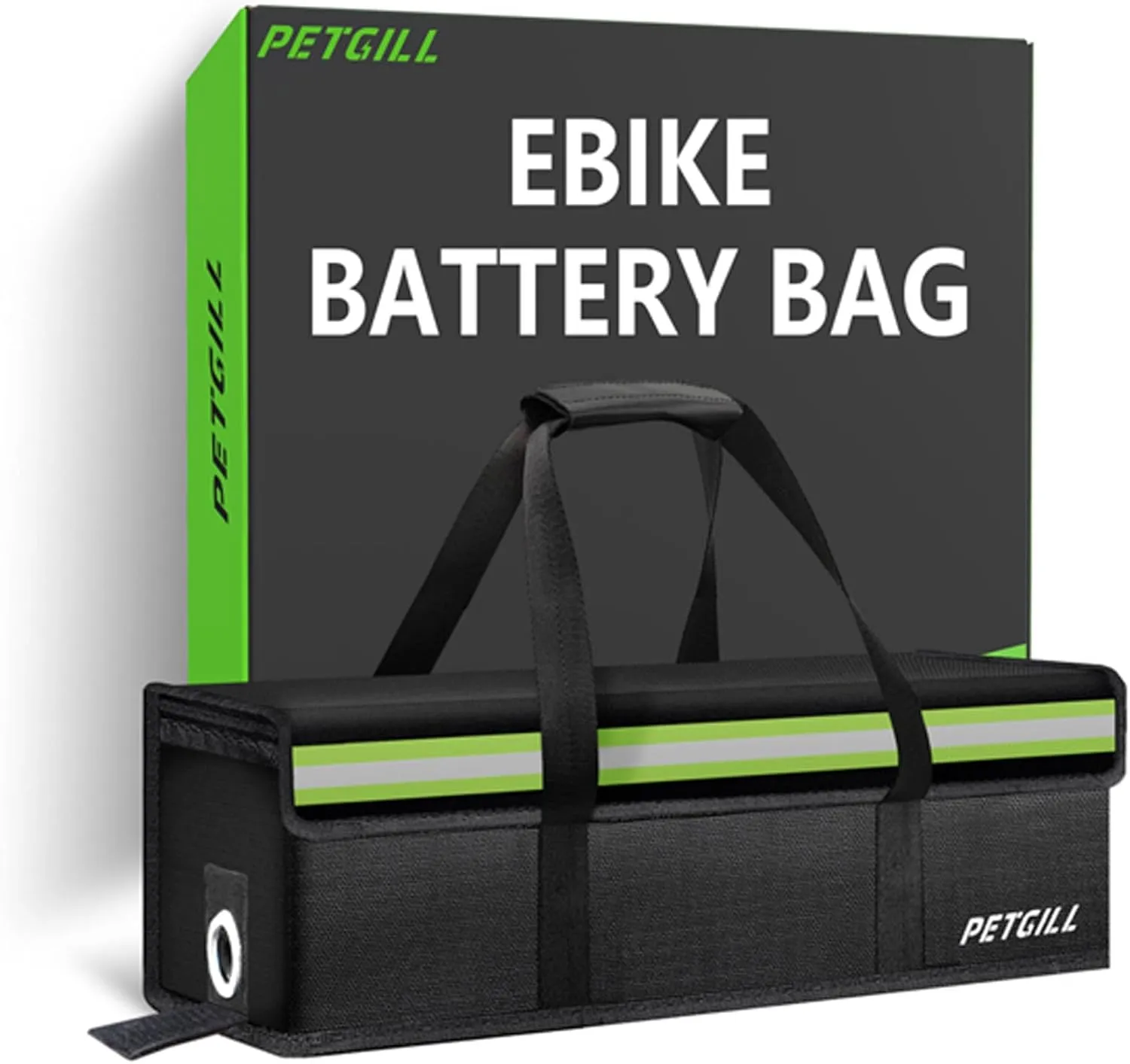 Lipo Fireproof Safe Ebike Accessories Battery Charging bag - Explosionproof - Large Capacity - Lithium Battery Storage Guard Pouch/Case - (L 19.2x5.5x5.9Inches)