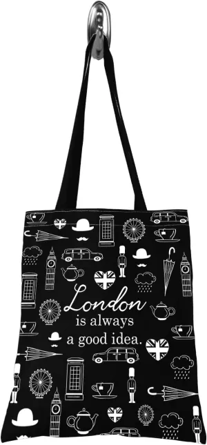 London City Skyline Zipper Pouch Makeup Bag - London Tote
