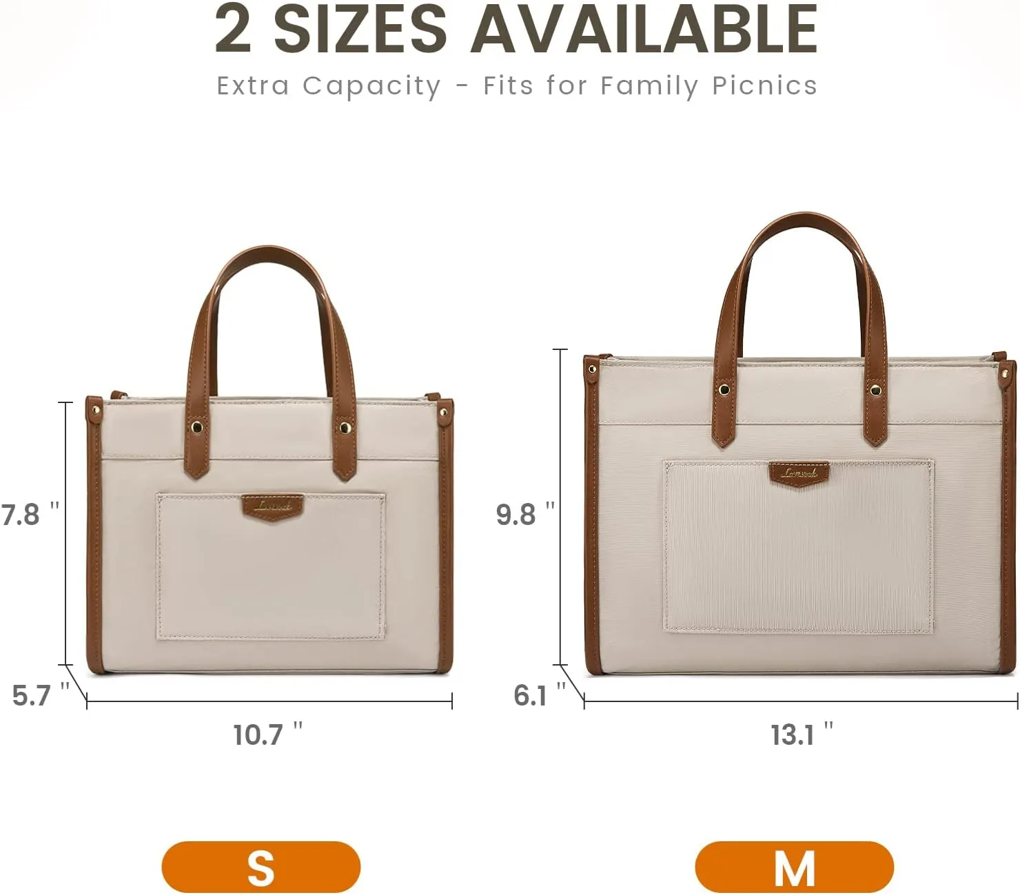LOVEVOOK Lunch Bag Women Office Work,Lightweight Lunch Tote Bag for Picnic,Fashionable to Match,Nude-Apricot,S