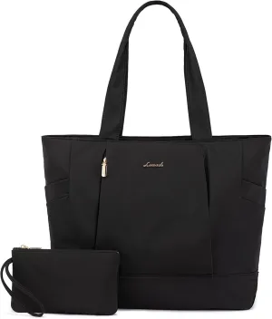 LOVEVOOK Tote Bag for Women Work Travel, Lightweight Teacher Work Tote Bag With Zipper With Laptop Compartment, Nurse Handbag