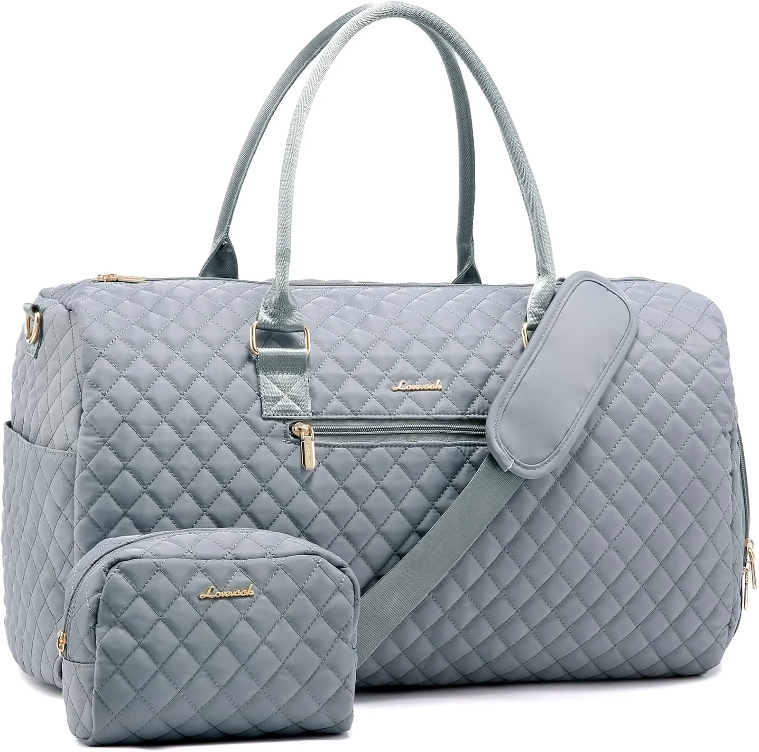 LOVEVOOK Travel Duffle & Weekender Bag for Women - Carry On, Overnight, Gym & Mommy Hospital Bag with Toiletry & Shoe Compartment