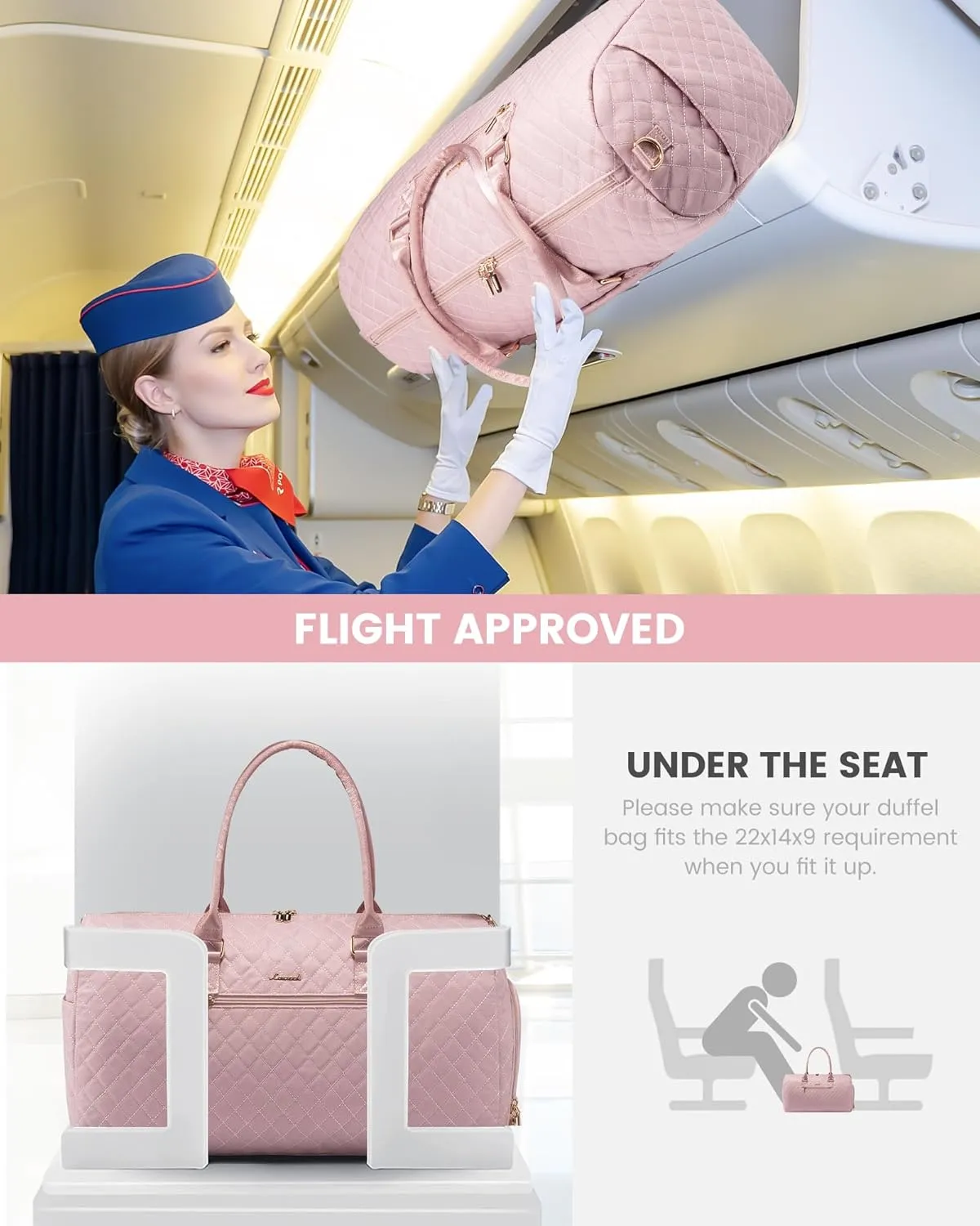 LOVEVOOK Travel Duffle Bag, Weekender Bag for Women with Toiletry Bag, Carry on Overnight Bag with Shoe Compartment, Gym Duffel Bag with Wet Pocket, Mommy Hospital Bags for Labor and Delivery