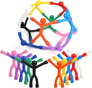 LOVIMAG 20Pcs Fridge Magnets Men, Cute Refrigerator Magnet Man, Fun Magnetic Toys Humanoid Magnet Toys for Kids, Colorful Magnetic People Magnets Adults for Locker