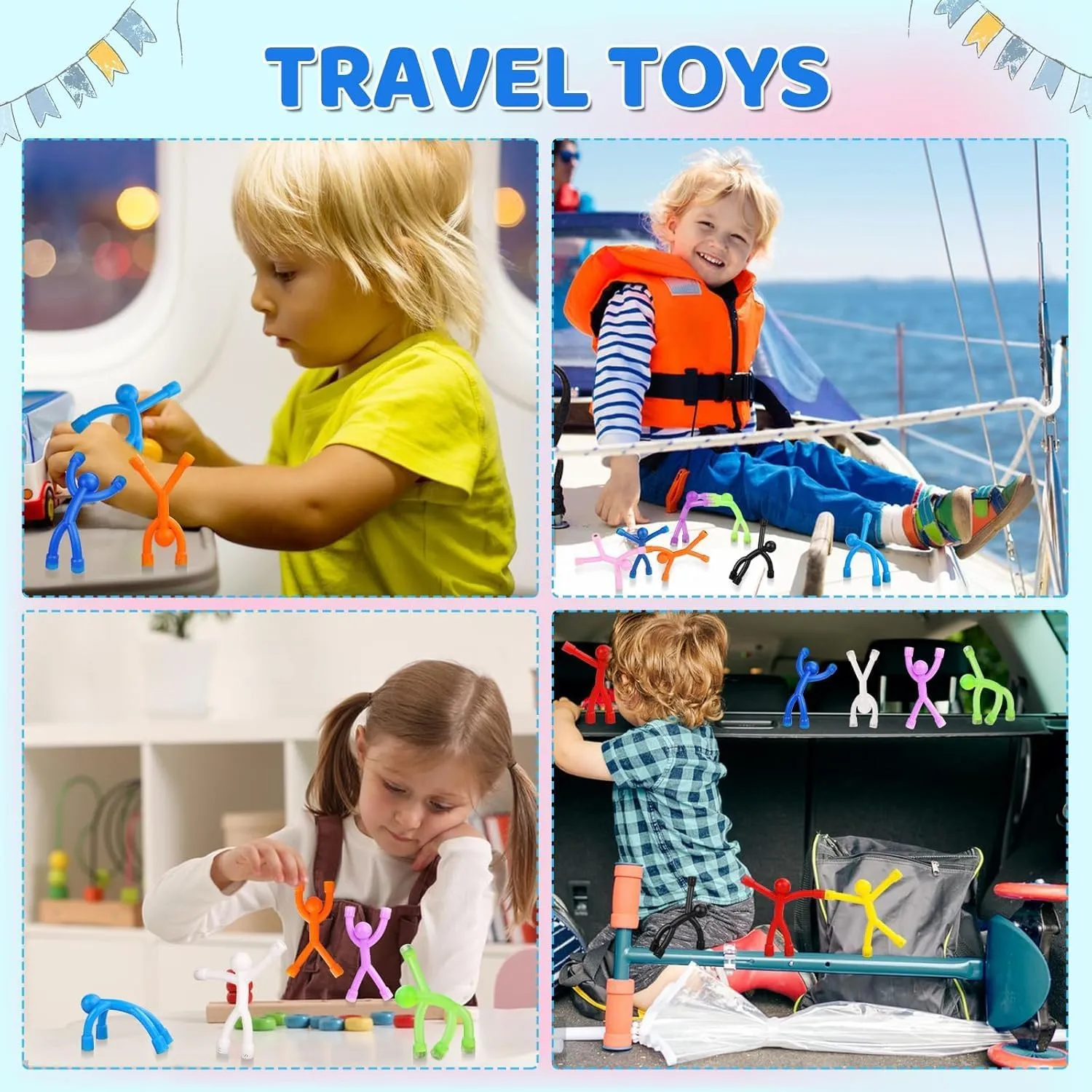 LOVIMAG 20Pcs Fridge Magnets Men, Cute Refrigerator Magnet Man, Fun Magnetic Toys Humanoid Magnet Toys for Kids, Colorful Magnetic People Magnets Adults for Locker