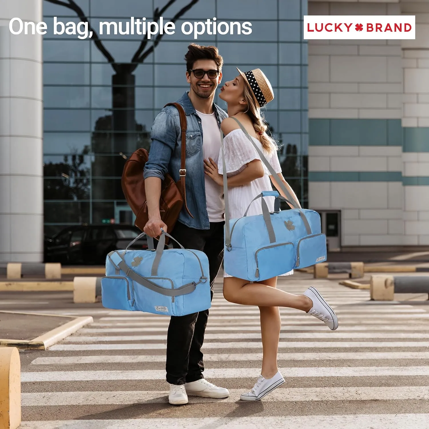 Lucky Travel Duffel Bags 85L, Gym Bag, Travel Bag & Large Duffle Bag for Men, Foldable Overnight Weekender Bags for Women & Men with Adjustable Shoulder Strap,