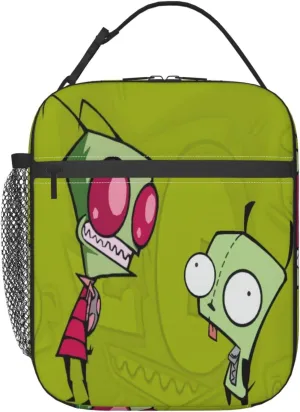 Lunch Bags Invader Anime Zim Insulated Lunch Tote Reusable Portable Lunch Box for Outdoor Office Picnic 10 X 4 X 8 in
