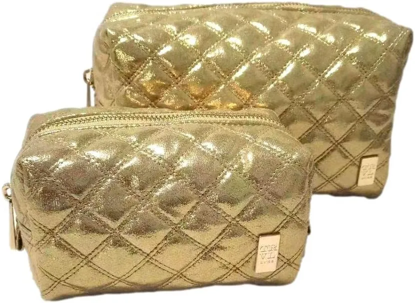 Luxe Duo Dome Cosmetic Set - Collection - Quilted Gold