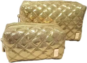 Luxe Duo Dome Cosmetic Set - Collection - Quilted Gold