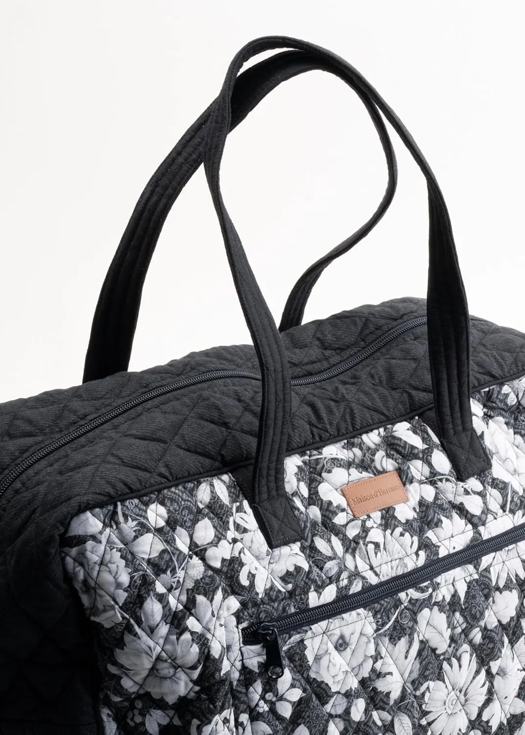 Maison d' Hermine Weekend Bag Cotton Quilted Duffel Overnight Luggage Weekender Gym Bag for Travel Men Women Family Trip