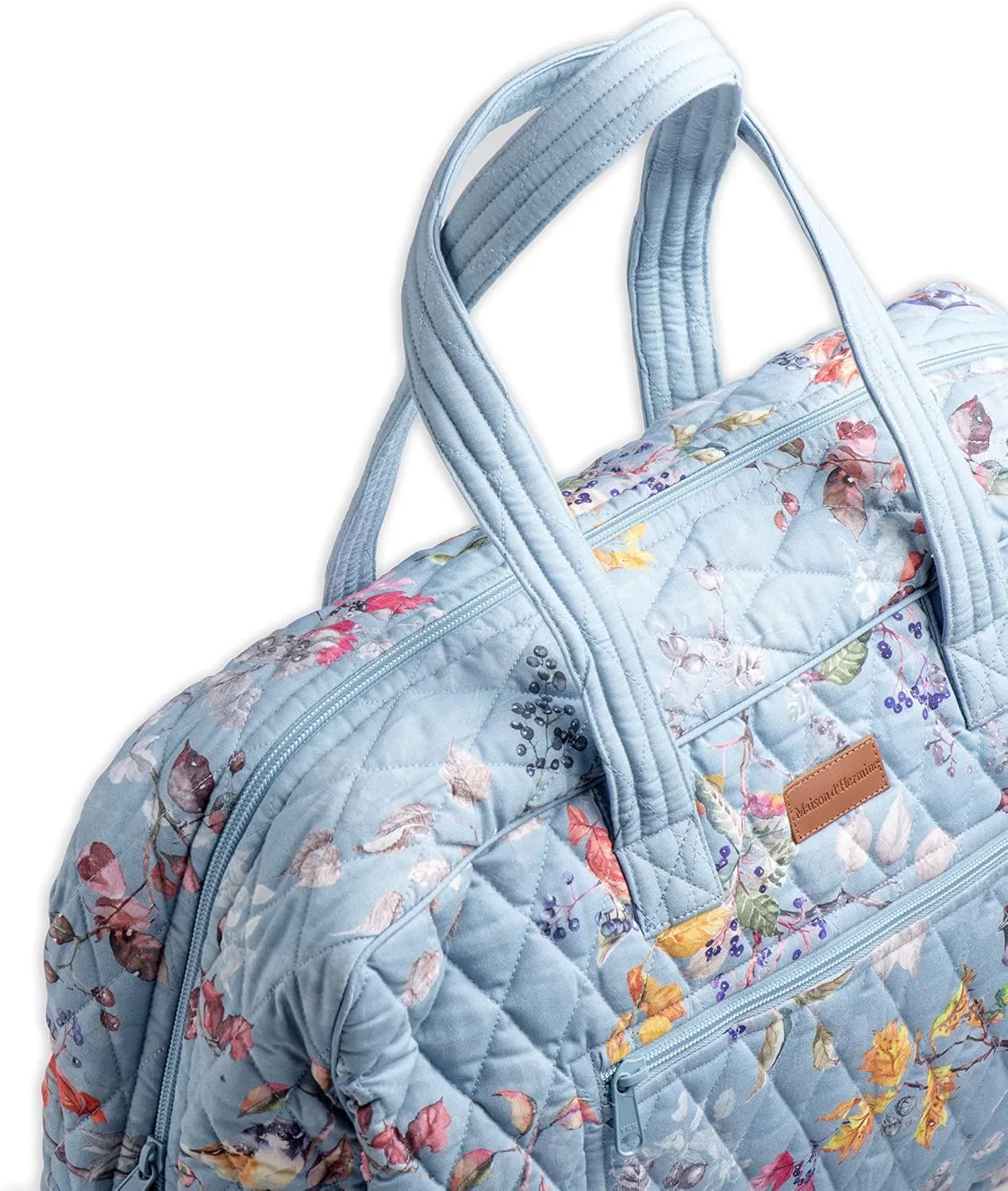 Maison d' Hermine Weekender Bags for Women Cotton Quilted Duffel Overnight Luggage Weekend Bag for Men Gym Sports Gifts Travel Business Travellers Family Trip