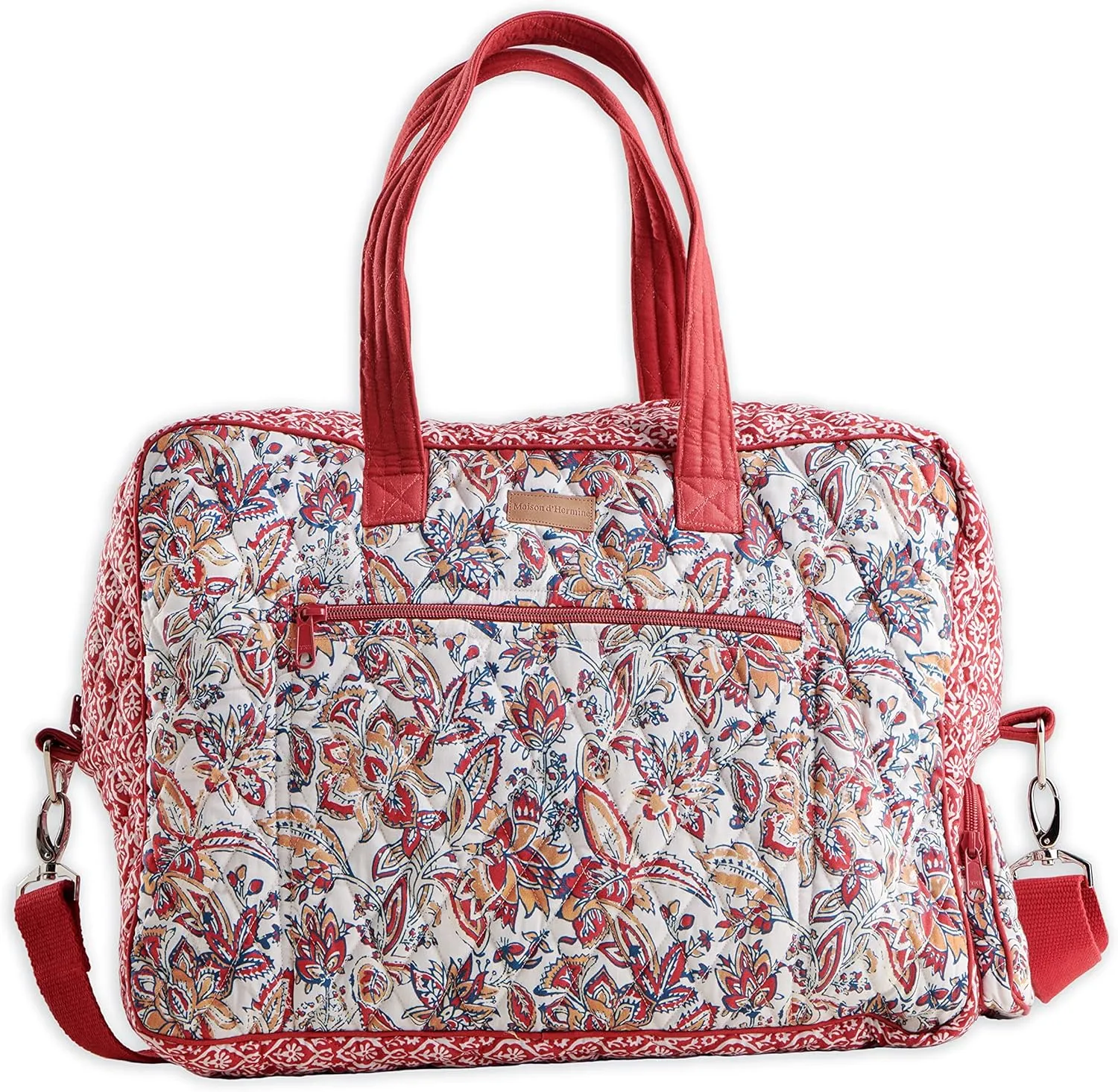 Maison d' Hermine Weekender Bags for Women Cotton Quilted Duffel Overnight Luggage Weekend Bag for Men Gym Sports Gifts Travel Business Travellers Family Trip