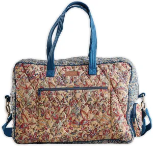 Maison d' Hermine Weekender Bags for Women Cotton Quilted Duffel Overnight Luggage Weekend Bag for Men Gym Sports Gifts Travel Business Travellers Family Trip