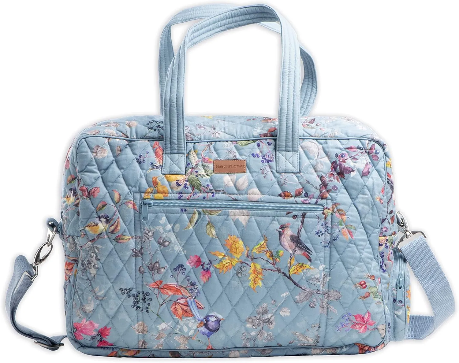 Maison d' Hermine Weekender Bags for Women Cotton Quilted Duffel Overnight Luggage Weekend Bag for Men Gym Sports Gifts Travel Business Travellers Family Trip