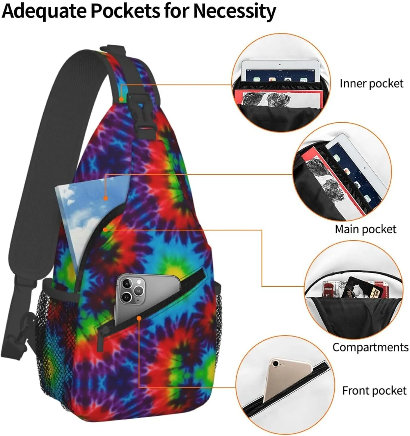 Marijuana Leaf Leaves Chest Bags Crossbody Sling Bag Shoulder Bag Travel Hiking Daypack For Men Women